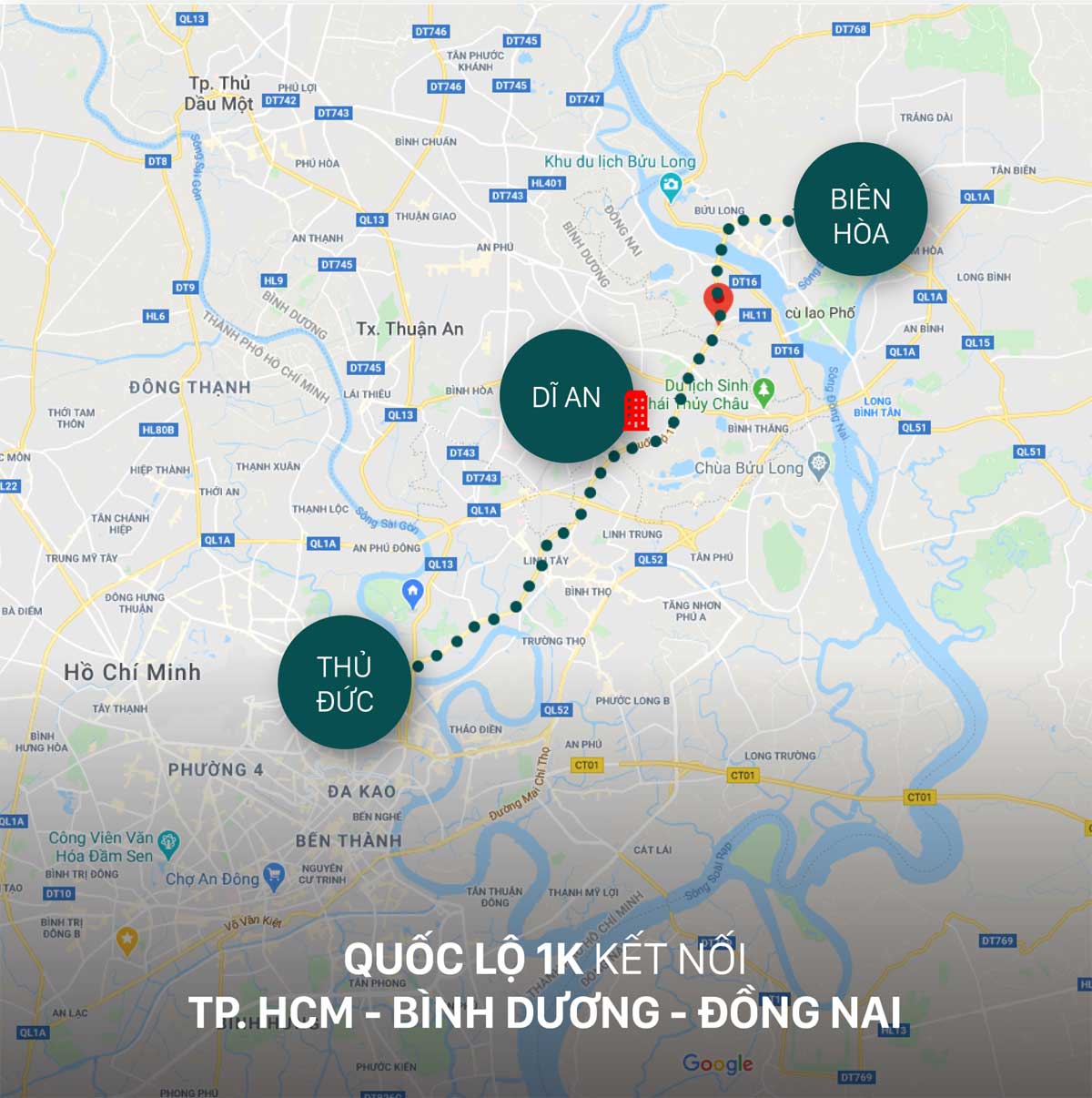 Quốc lộ 1K kết nối TP.Hồ Chí Minh - Đồng Nai - Bình Dương