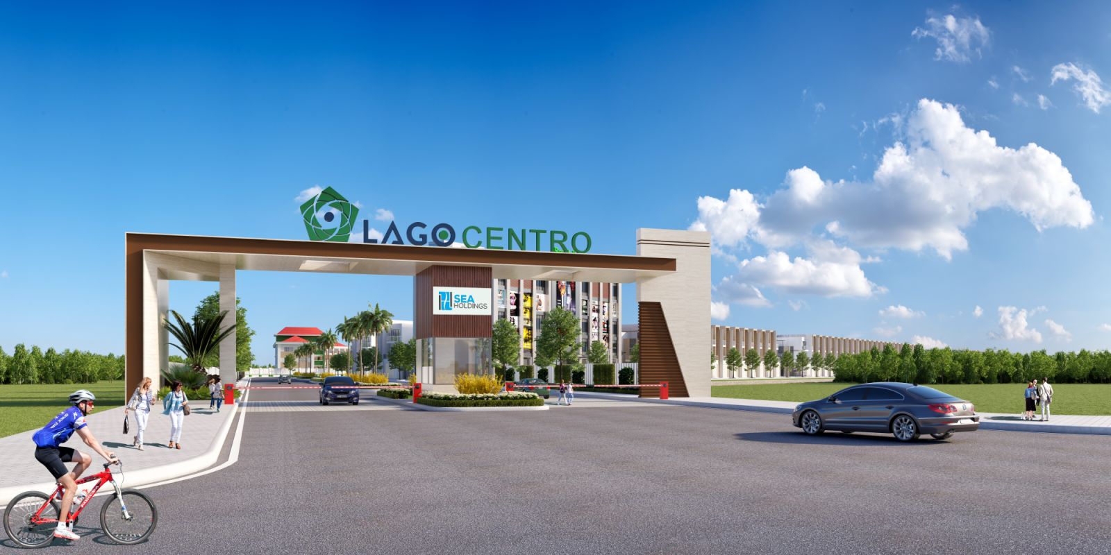 Cổng chào dự án đất nền Lago Centro Bến Lức Long An